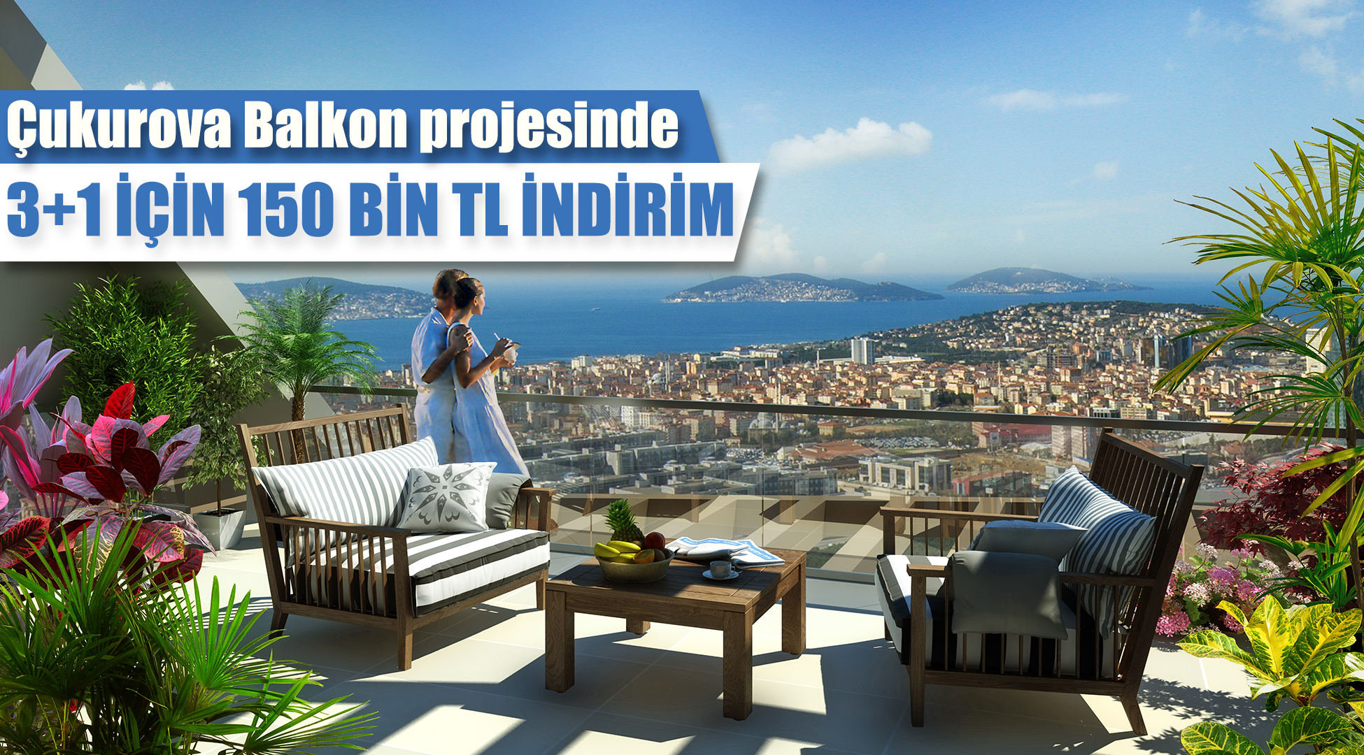 Kartal'daki Çukurova Balkon’da 3+1'ler için 150 bin lira indirim